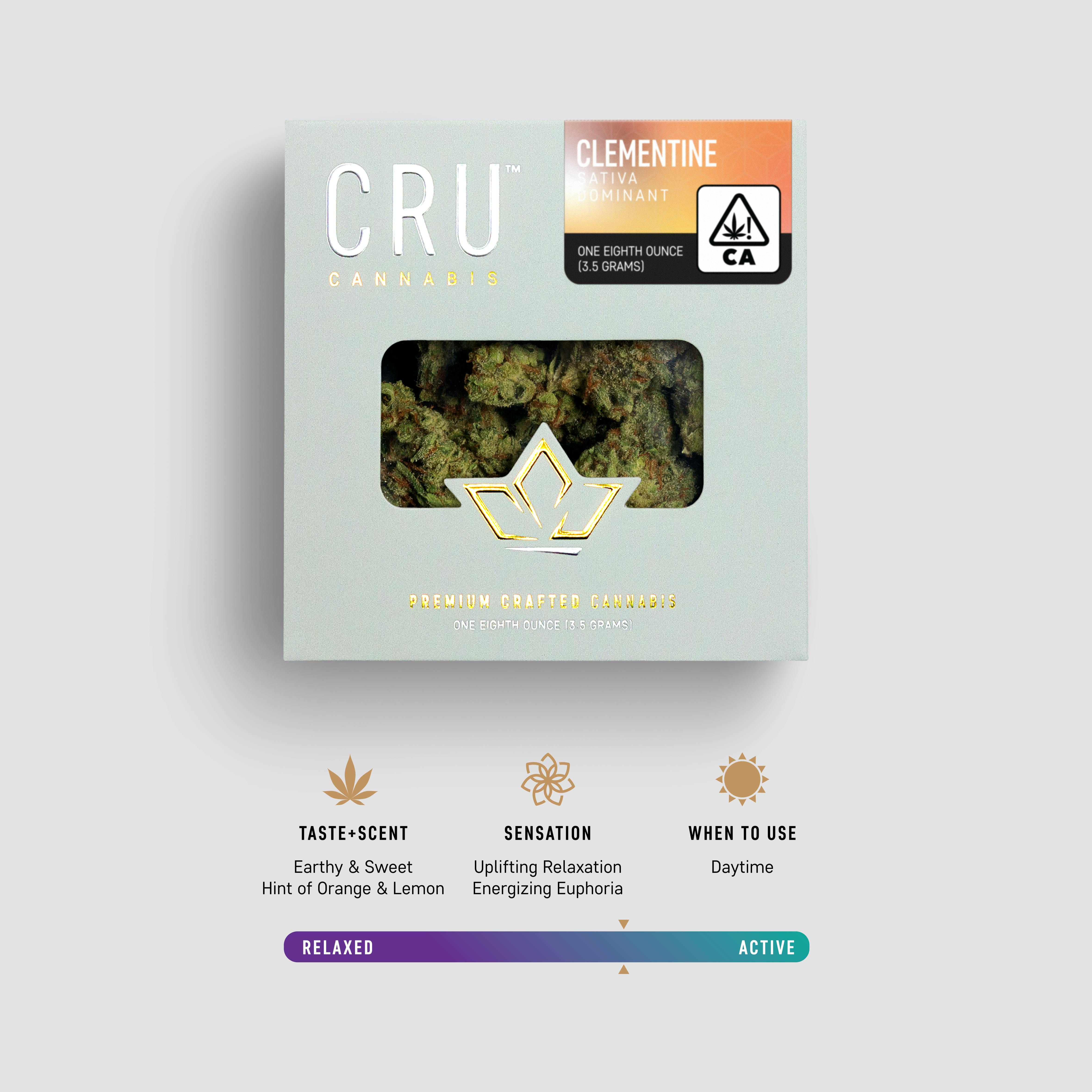 CRU Cannabis Clementine 3.5g Sativa Flower Leafly